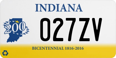 IN license plate 027ZV