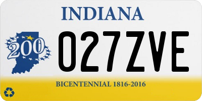 IN license plate 027ZVE