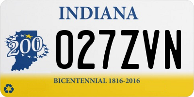 IN license plate 027ZVN