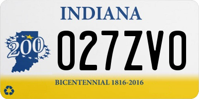 IN license plate 027ZVO