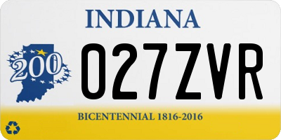 IN license plate 027ZVR