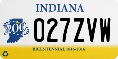 IN license plate 027ZVW