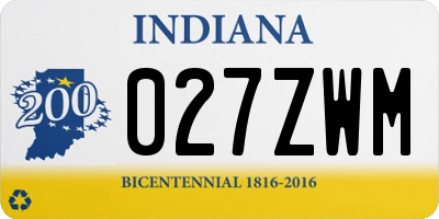 IN license plate 027ZWM