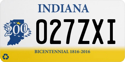IN license plate 027ZXI