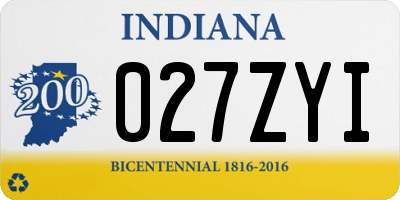 IN license plate 027ZYI
