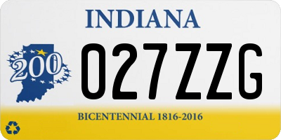 IN license plate 027ZZG