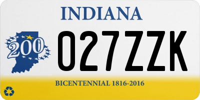 IN license plate 027ZZK