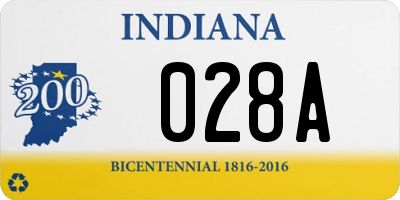 IN license plate 028A