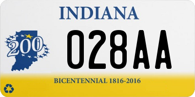 IN license plate 028AA