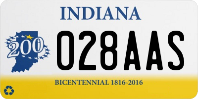 IN license plate 028AAS