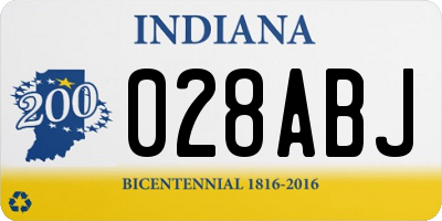 IN license plate 028ABJ
