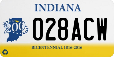 IN license plate 028ACW
