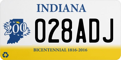 IN license plate 028ADJ