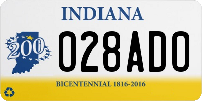 IN license plate 028ADO
