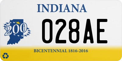 IN license plate 028AE