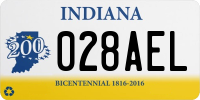 IN license plate 028AEL