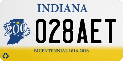 IN license plate 028AET