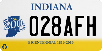 IN license plate 028AFH