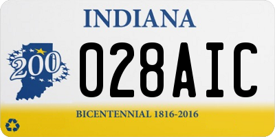 IN license plate 028AIC
