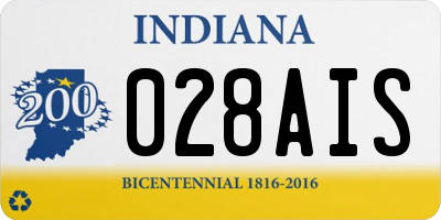 IN license plate 028AIS