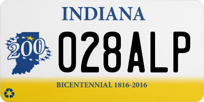 IN license plate 028ALP