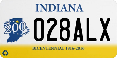 IN license plate 028ALX
