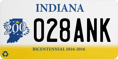IN license plate 028ANK