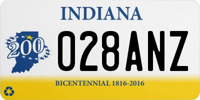 IN license plate 028ANZ