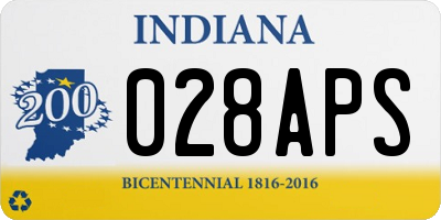 IN license plate 028APS