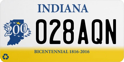 IN license plate 028AQN