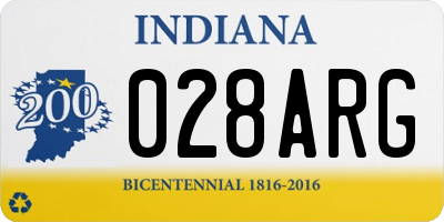 IN license plate 028ARG
