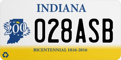 IN license plate 028ASB