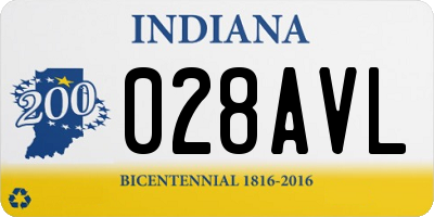 IN license plate 028AVL