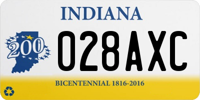 IN license plate 028AXC