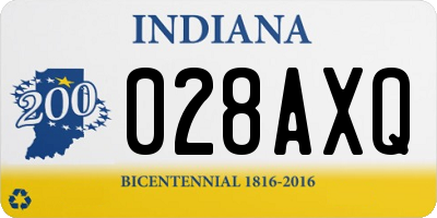 IN license plate 028AXQ