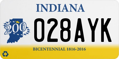 IN license plate 028AYK