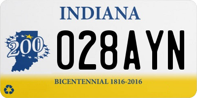 IN license plate 028AYN
