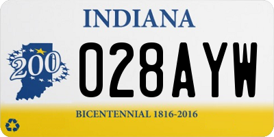 IN license plate 028AYW