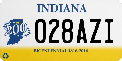 IN license plate 028AZI