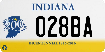 IN license plate 028BA