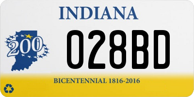 IN license plate 028BD