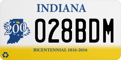 IN license plate 028BDM