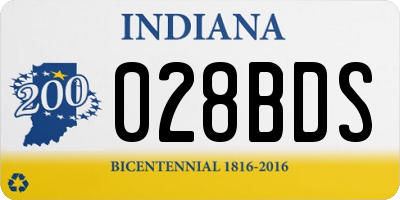 IN license plate 028BDS