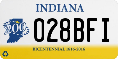 IN license plate 028BFI