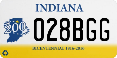 IN license plate 028BGG
