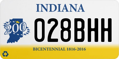 IN license plate 028BHH