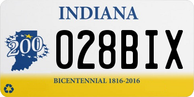 IN license plate 028BIX