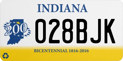 IN license plate 028BJK