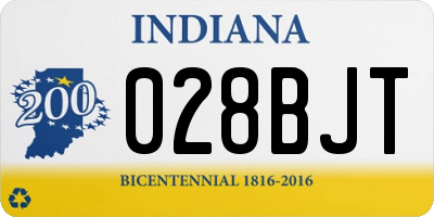 IN license plate 028BJT