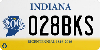 IN license plate 028BKS